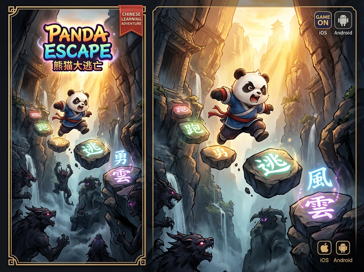 Panda Escape: Canyon Survival